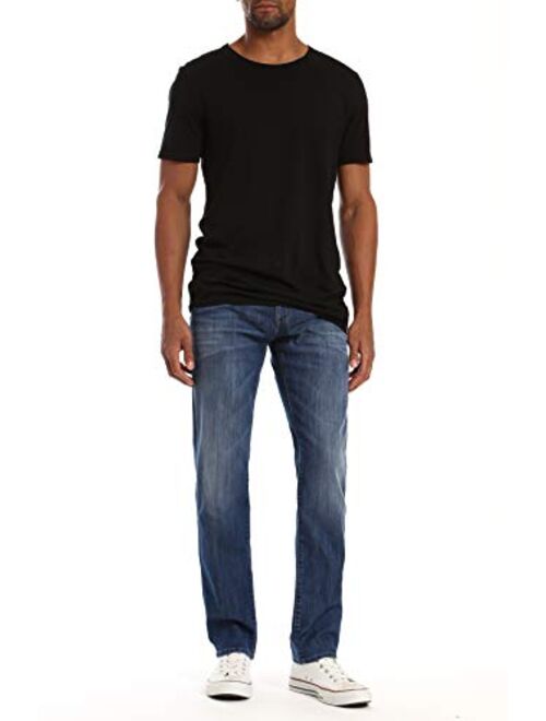 Mavi Men's Zach Regular Rise Straight Leg Jeans, Mid Indigo Maui, 38 x 30