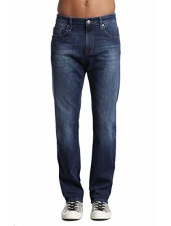 Jeans Men's Zach Regular Rise Straight Leg Jeans, Dark Brushed Williamsburg, 40W x 30L