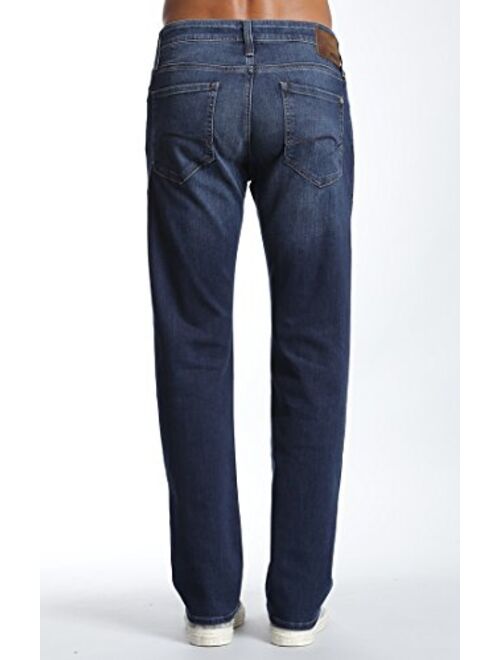 Mavi Jeans Men's Zach Regular Rise Straight Leg Jeans, Dark Brushed Williamsburg, 40W x 30L
