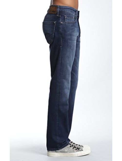 Mavi Jeans Men's Zach Regular Rise Straight Leg Jeans, Dark Brushed Williamsburg, 40W x 30L