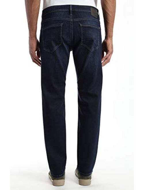 Mavi Men's Zach Regular Rise Straight Leg Jeans, Deep Blue Supermove, 36 x 32