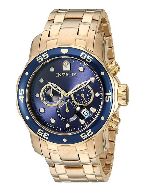 Invicta Men's 0073 Pro Diver Quartz Chronograph Blue Dial Watch