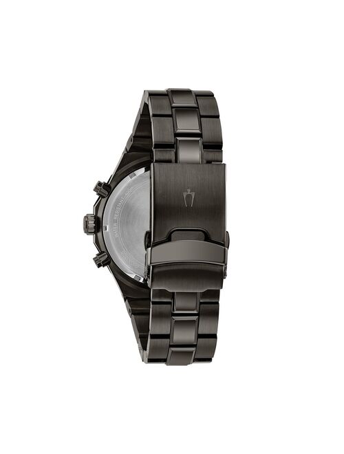 Bulova Men's Black IP Stainless Steel Diamond Chronograph Watch 98D147