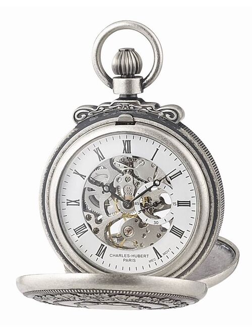 Charles-Hubert Paris Charles-Hubert- Paris 3868-S 47mm Mechanical Pocket Watch - Antique Chrome