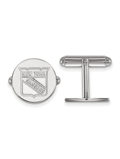 Solid 925 Sterling Silver NHL New York Rangers Cuff Links