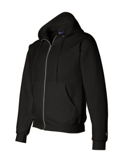 Men's Double Dry Action Fleece Full Zip Hood, Black - XL