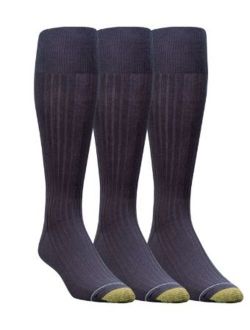 Men's Canterbury Over-The-Calf Dress Socks, 3 Pairs, Navy, Shoe Size: 6-12