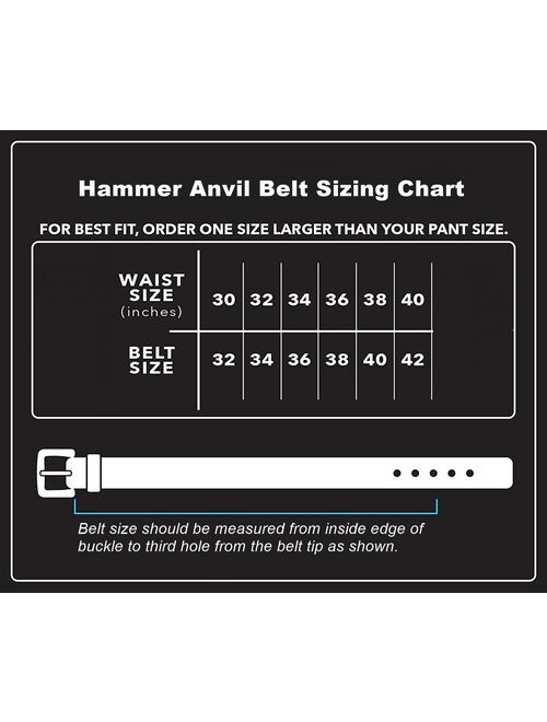 Hammer Anvil Mens Genuine Leather 38 MM Casual Jean Belt