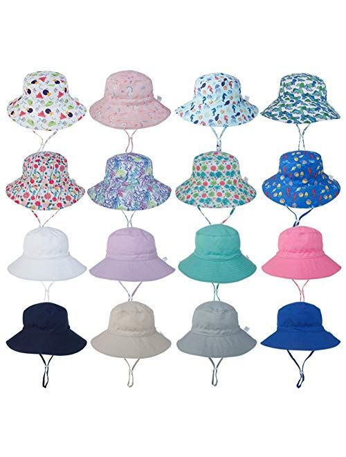 Hat Baby Sun Hat Boys Cap Children Panama Unisex Beach Girls Bucket Hats Cartoon Infant Caps UV Protection (Color : Gray, Size : 6 36 Months Baby)