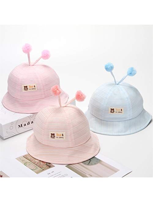 Antenna Baby Fisherman Hat Princess Cute Sunhat Children's Hat Spring and Autumn Thin Mesh Yarn Hat Suitable for Baby Outdoor Holiday Travel