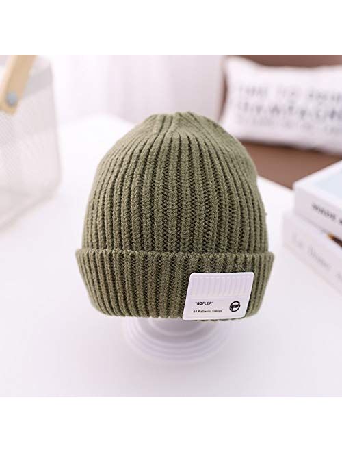 HGDD Children's Spring and Autumn Candy-Colored Knit hat Child Baby Boys and Girls Baby Sweater Autumn and Winter Tide (Color : G)