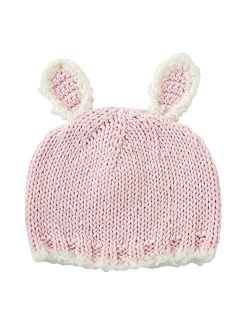 Bunnie Adorable Soft Pink 0-3 Months Knit Cotton Fabric Newborn Infant Hat