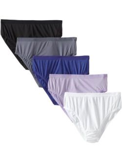 Women's Plus Size "Fit For Me" 5 Pack Hi-Cut Panties Assorted
