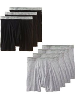 Men's 7Pack Black Grey Boxer, Black/Gray, Size XXX-Large