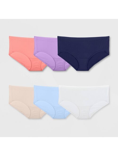 Fit for Me by Fruit of the Loom Women's Plus 6pk Breathable Micromesh Hipster Briefs