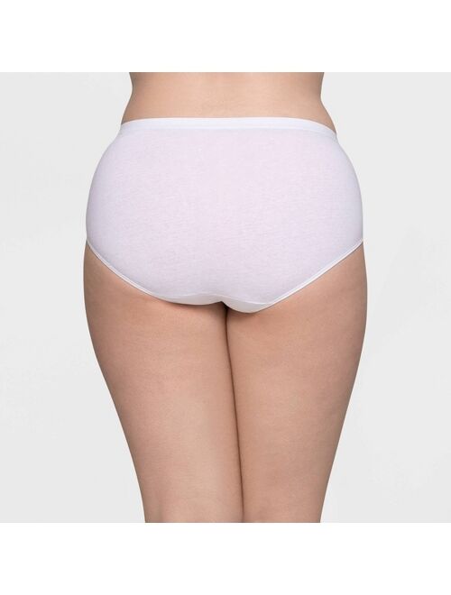 Fit for Me by Fruit of the Loom Women's Plus 6pk Cotton White Briefs