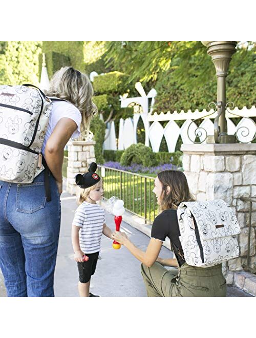 Petunia Pickle Bottom Axis Backpack | Baby Bag | Diaper Bag Backpack | Baby Bottle Bag | Sophisticated & Spacious Backpack for On the Go Moms | Sketchbook Mickey & Minnie