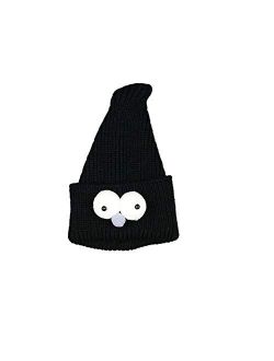 Fashion Winter Warm Lined Cartoon Knitted Hat Infant Toddler Kids Beanie Hat Girls Boys. Styling (Color : Black)