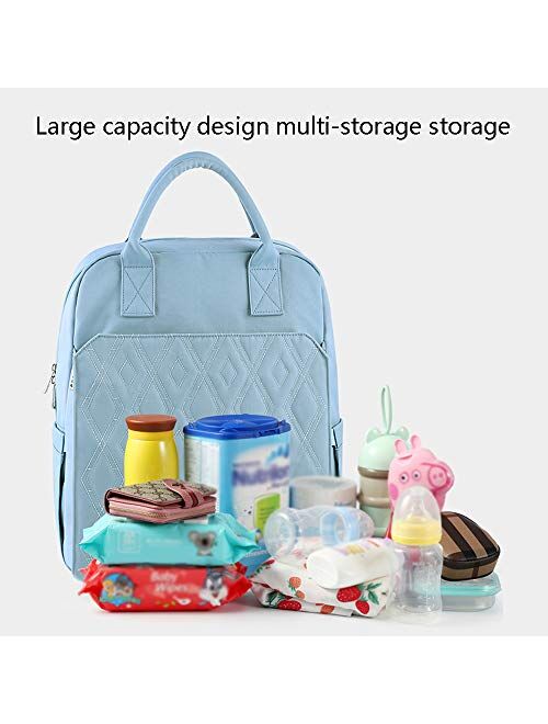 BJYXSZD Diaper Backpack, Large Capacity Baby Bag, Multi-Function Travel Backpack Nappy Bags, Nursing Bag, Roomy Waterproof for Baby Care, Stylish and Durable