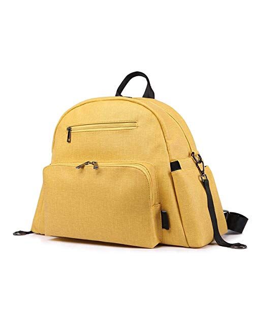 QERNTPEY Diaper Bags Mother's Diaper Backpack Waterproof Bag Snake Pattern Fashion Baby Travel Diaper Bag Large Capacity Storage (Color : Pink, Size : 40x35x13cm)