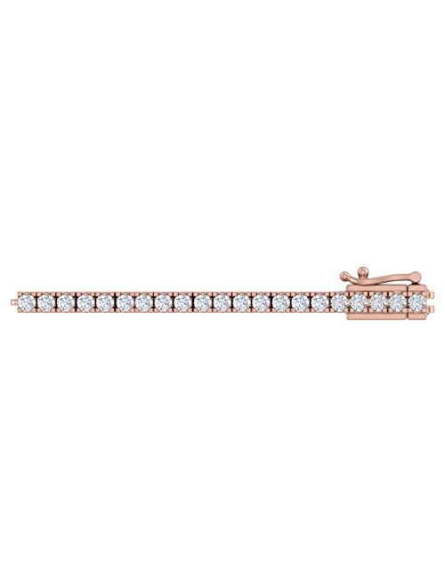 2 3/4 Carat to 3 Carat Diamond Tennis Bracelet in 10K Gold (5.5 Inch to 7.5 Inch)