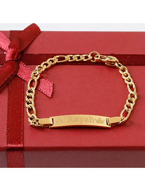 Buy 14K Gold Solid Gold Name Bracelet, Nameplate Bracelet, Personalize Name  Bracelet, Custom Name Bracelet With Box Chain, Christmas Gift Online in  India - Etsy