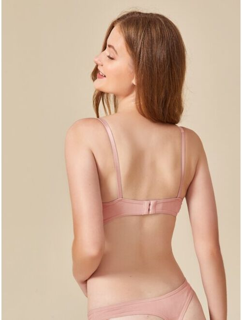 SHEIN BASICS Solid Underwire Bra