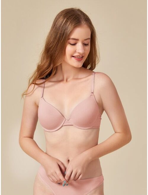 SHEIN BASICS Solid Underwire Bra