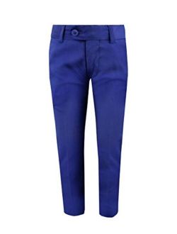 Boys' First Class Slim Fit Trousers Dress Pants Gently Tapered Flat Front - Presented by Baby Muffin