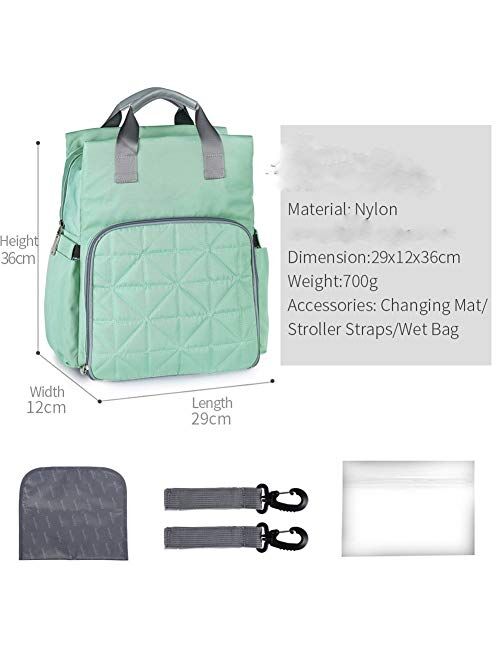 Angle-w Stylish Design,Simple Travel, Baby Diaper Bag Backpack Multifunctional Waterproof Maternity Diaper Bags Mommy Travel Backpack Stroller Bag Baby Napkin Care Let us