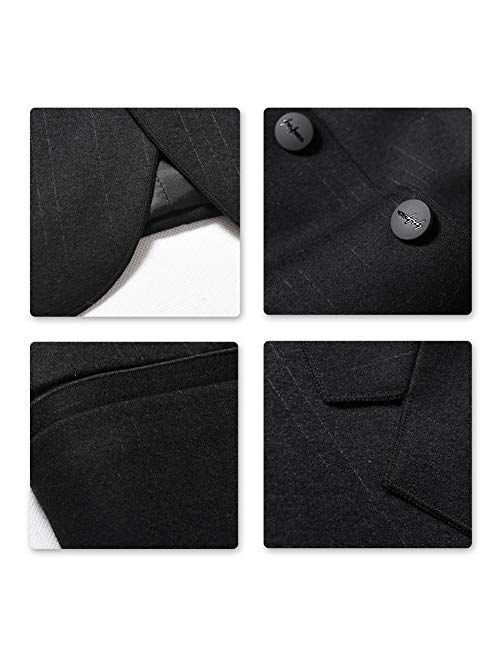 Men’s Two Button Wool Blend Slim Fit Casual Sports Coat Blazer Jacket