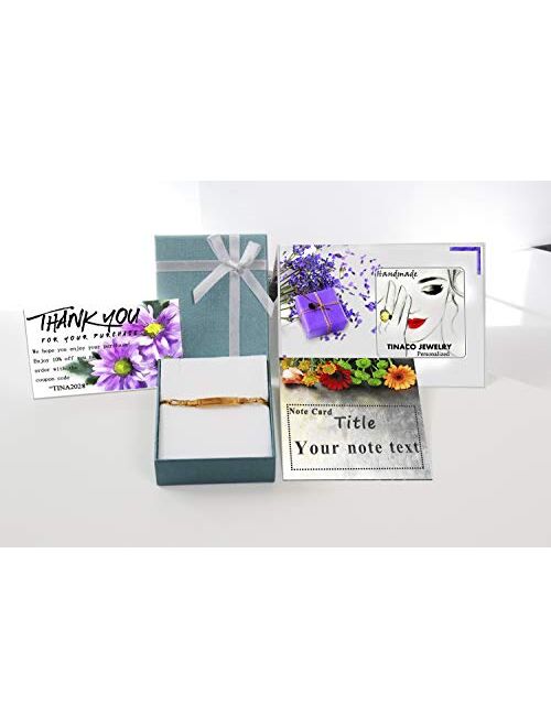 Tina&Co Personalized 18kt Gold Plated ID Bracelet for Kids Custom Made with Name Bracelet