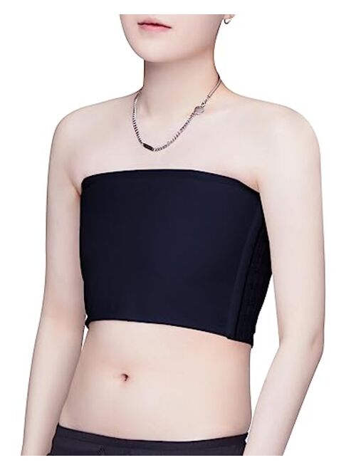 Aivtalk Lesbian Chest Binder Tomboy Tank Tops Flat Hook Short Vest Wire-Free Underwear Breathable