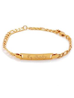 Alan Baby Bracelet Gold,Toddler Bracelet,Customized Bracele,Personalized Baby Bracelet,Bracelet for Baby,for Girl