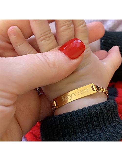 Alan Baby Bracelet Gold,Toddler Bracelet,Customized Bracele,Personalized Baby Bracelet,Bracelet for Baby,for Girl