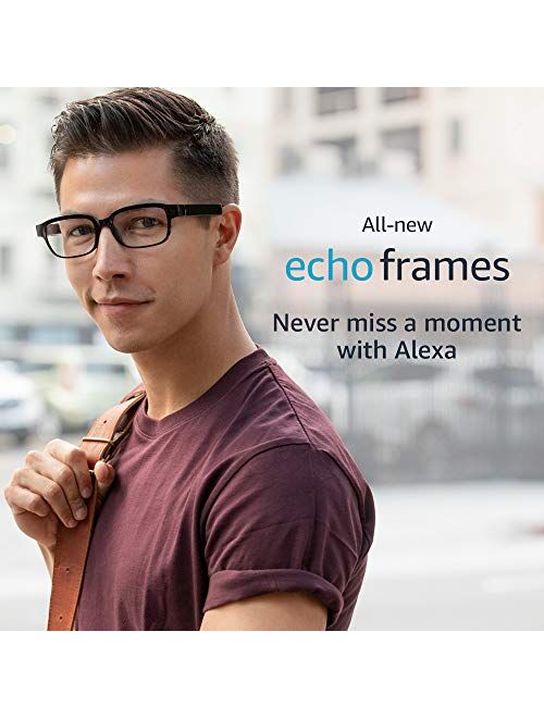 All-new Echo Frames (2nd Gen) | Smart glasses with open-ear audio and Alexa | Classic Black