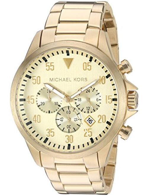Michael Kors Men' sGage Gold-Tone Watch MK8491