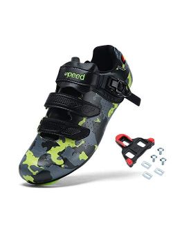 BINSHUN Road Bike Cycling Shoes for Mens Shoes Spin Road Racing