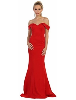 Formal Dress Shops Inc. FDS1547 Mermaid Prom Evening Simple Gown
