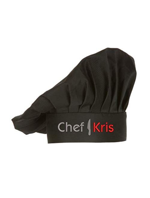 Embroidered Chef Toque Hat with Custom Name a Great Gift Adult Premium Quality