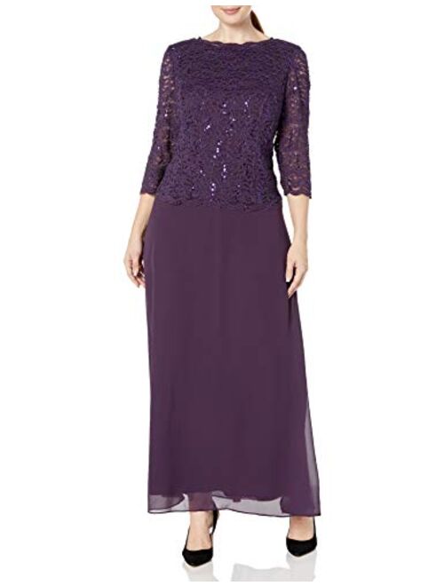 Buy Alex Evenings Women's Plus Size Long Lace Mock Dress online ...