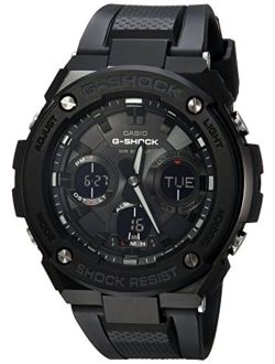 Men's G Shock Stainless Steel Quartz Watch with Resin Strap, Black, 27 (Model: GST-S100G-1BDR)