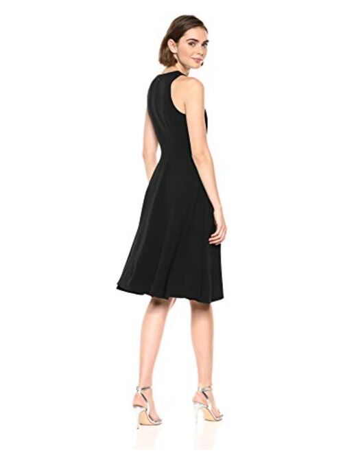 Dress the Population Women's Catalina Solid Sleeveless Fit & Flare Midi Dress