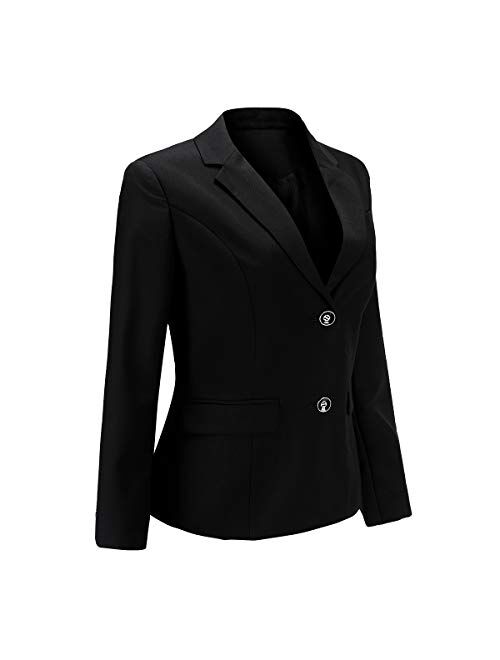 Women 2 Piece Suit Set Work Office Two Button Blazer Jacket and Pants
