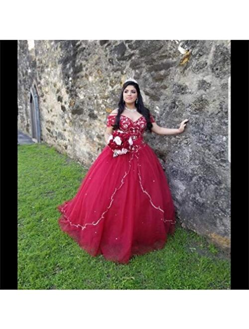 BanZhang Women's Dresses 2019 Prom Sweet 16 Ball Gown Off The Shoulder B365