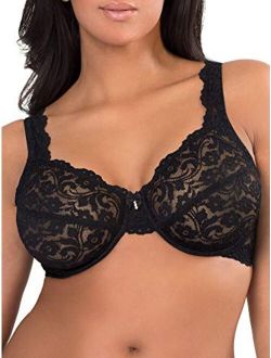Women's Curvy Signature Lace Unlined Underwire Bra with Added Support