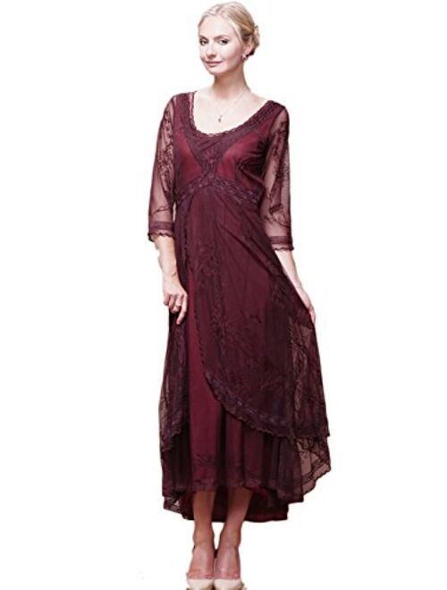 Nataya Womens Downton Abbey Tea Party Gown Antique Dress