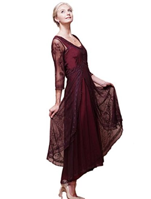 Nataya Womens Downton Abbey Tea Party Gown Antique Dress
