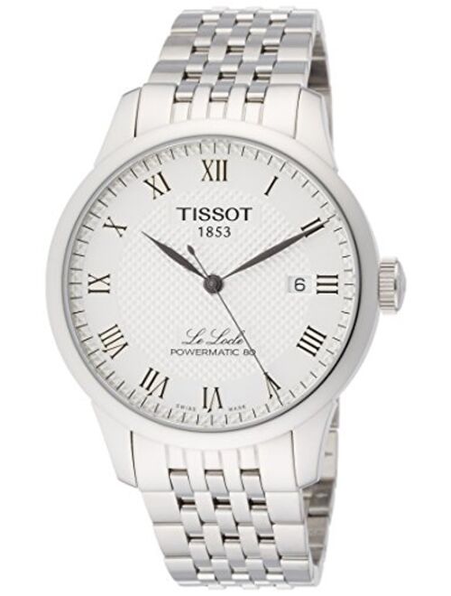 Tissot mens Le Locle Stainless Steel Dress Watch Grey T0064071103300