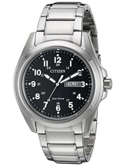 Men's Eco-Drive Stainless Steel Watch with Day/Date, AW0050-82E